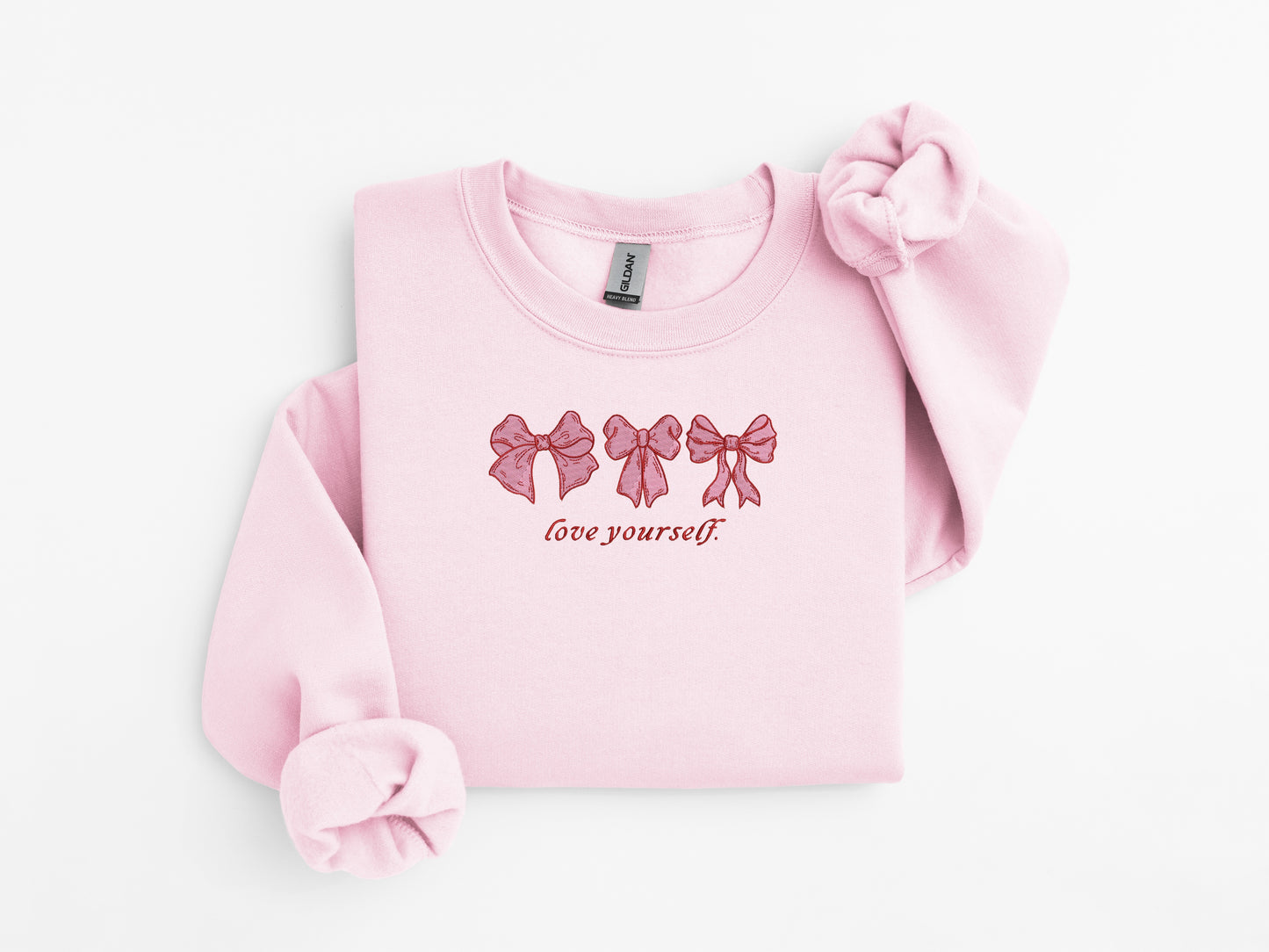 Love Yourself Bows Embroidered Sweater