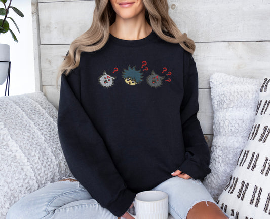 Fushi Dog trio Embroidered Sweater/Hoodie