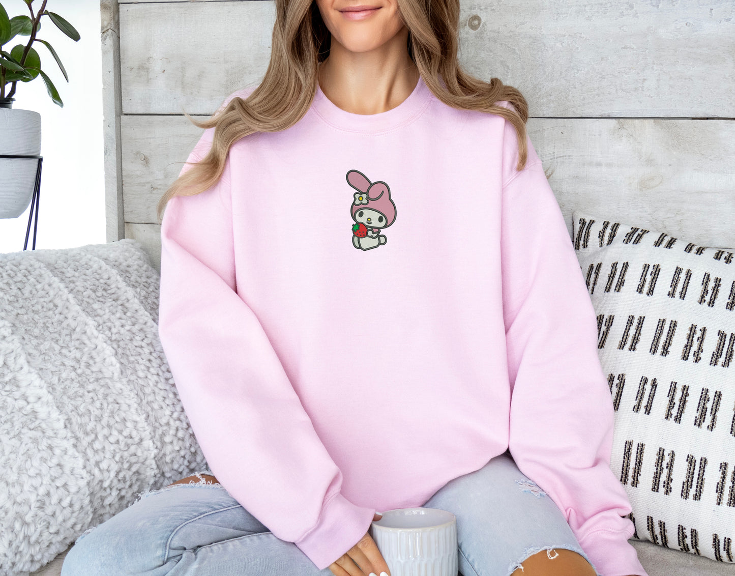 Mel Berry Embroidered Sweater/Hoodie