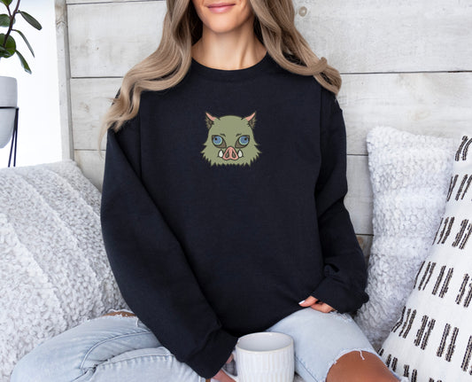 Boar Head Embroidered Sweater/Hoodie